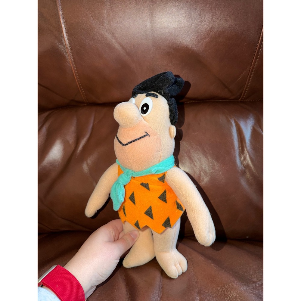 Vintage 1993 Fred Flintstone‎ Plush Play-By-Play Hanna-Barbera Toy Orange Tunic